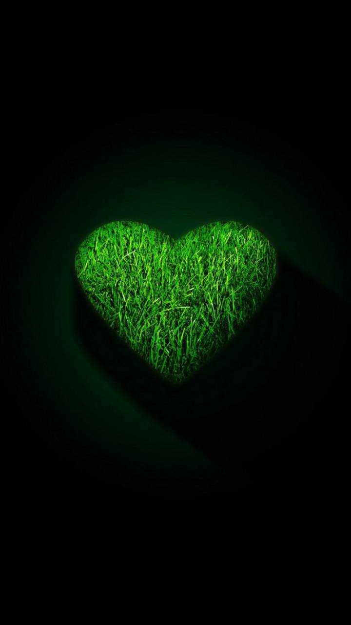 iPhone Green Heart Wallpaper 1