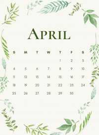 2021 April Calendar Wallpaper 2