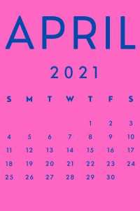 2021 April Calendar Wallpaper 8