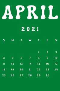 April 2021 Calendar Wallpaper 6