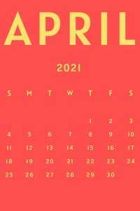 April Calendar Wallpaper 2021 6