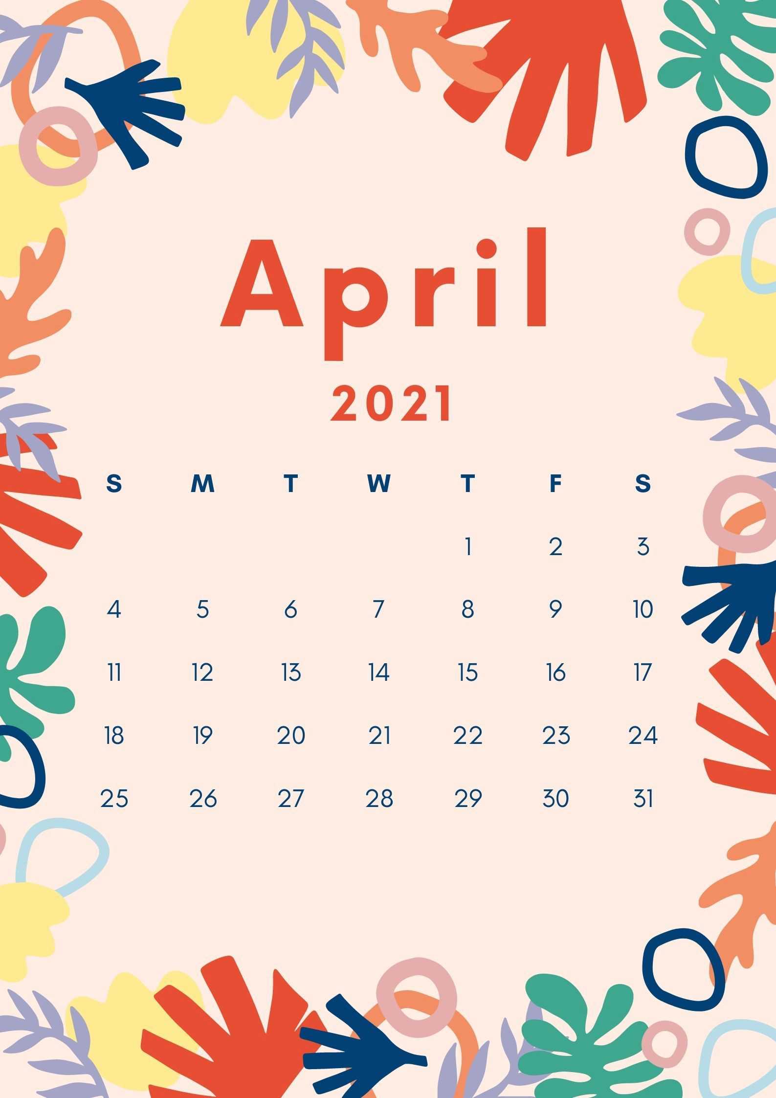 April Calendar Wallpaper 2021 1