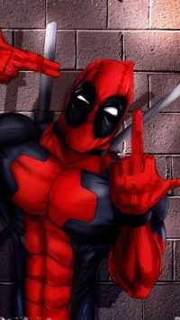 Deadpool Middle Finger Wallpaper 4