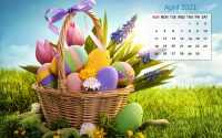 Easter April 2021 Calendar Wallpaper 4
