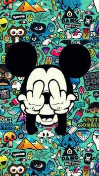 Mickey Mouse Middle Finger Wallpaper 6