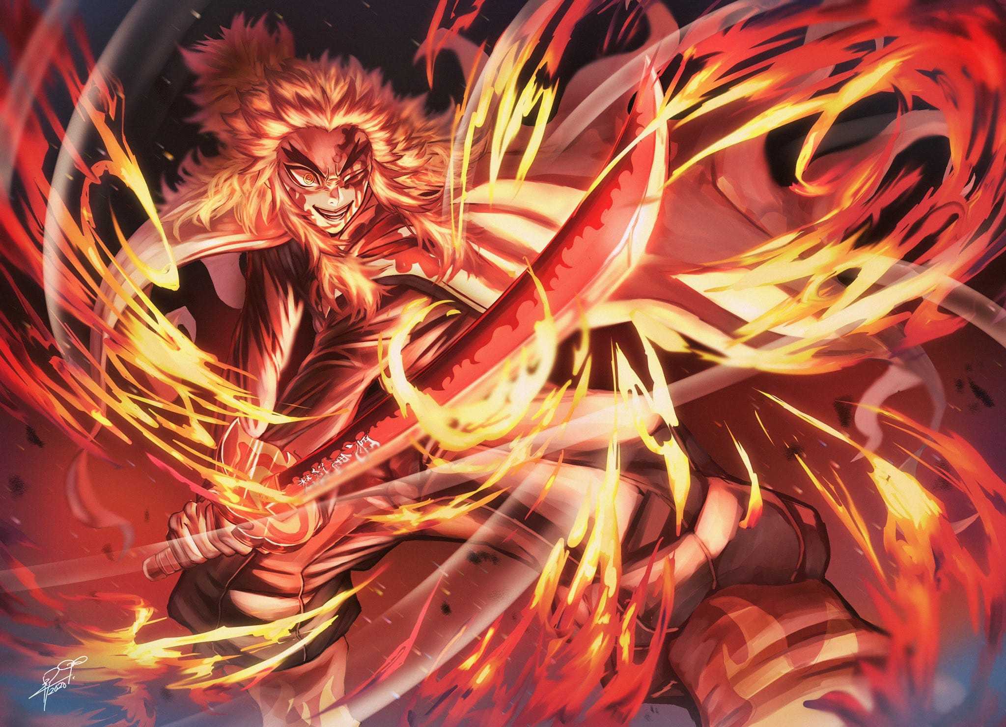 Rengoku Kimetsu No Yaiba Wallpaper Kolpaper Awesome Free Hd Wallpapers