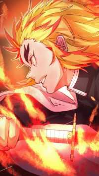 iPhone Kyojuro Rengoku Wallpaper 4