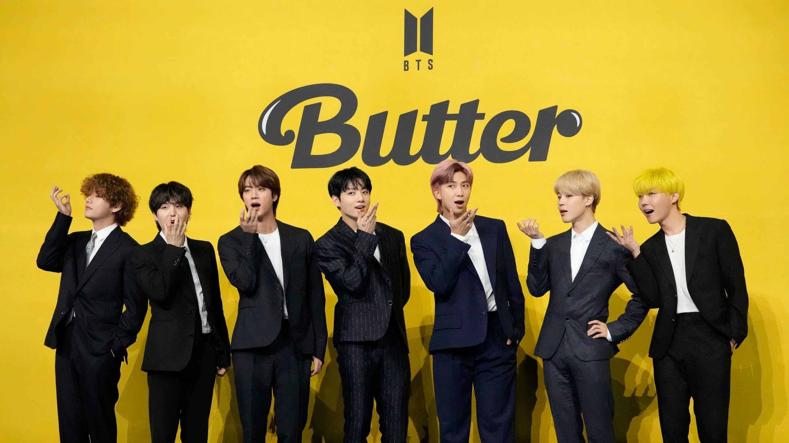 BTS Members' Individual Blue Hair Looks in "Butter" Promotions - wide 1
