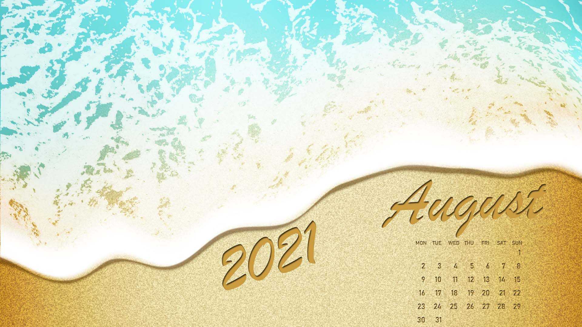 2021 August Calendar Wallpaper 1