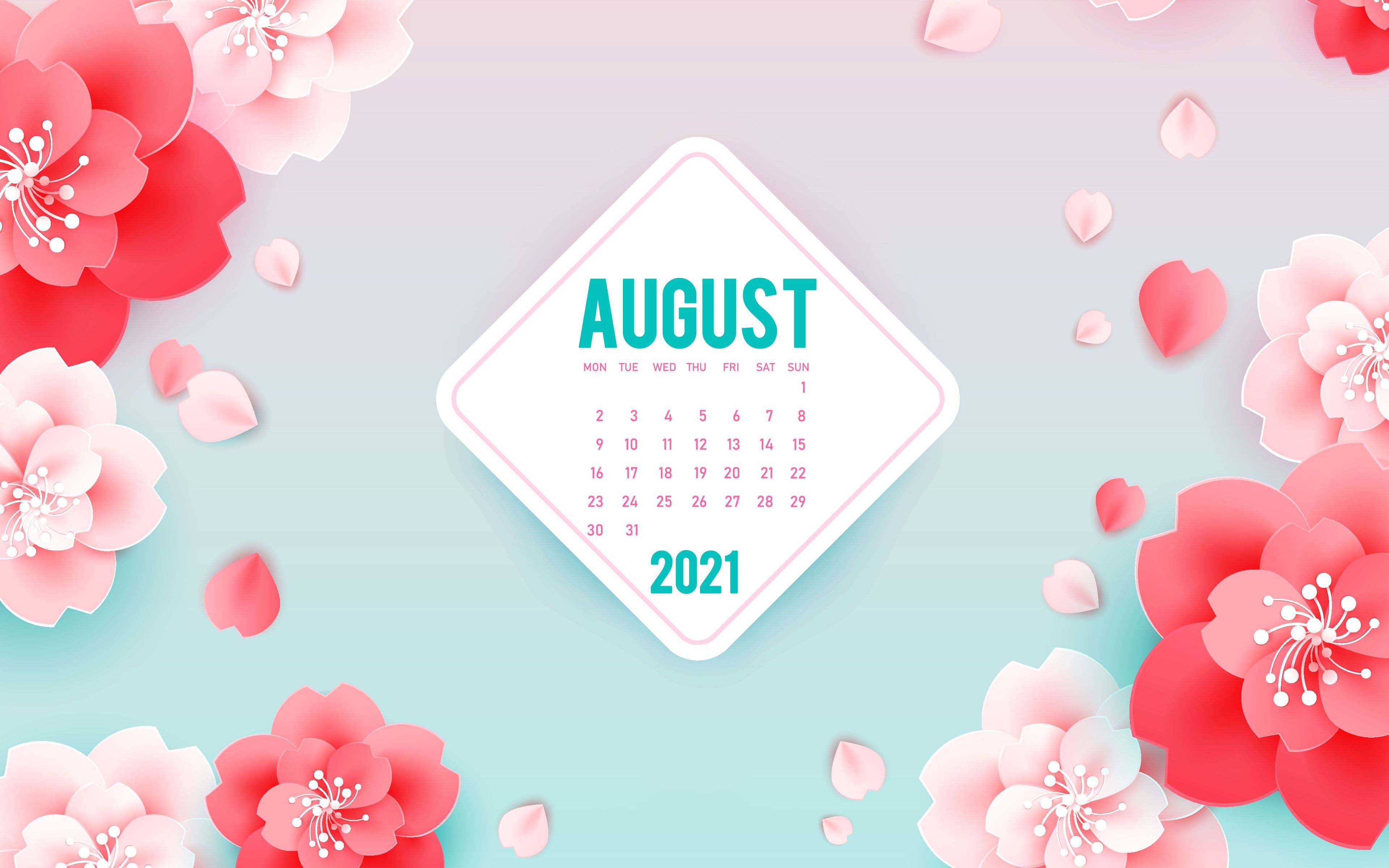 2021 August Calendar Wallpapers 1