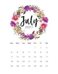 2021 July Calendar Wallpaper 5