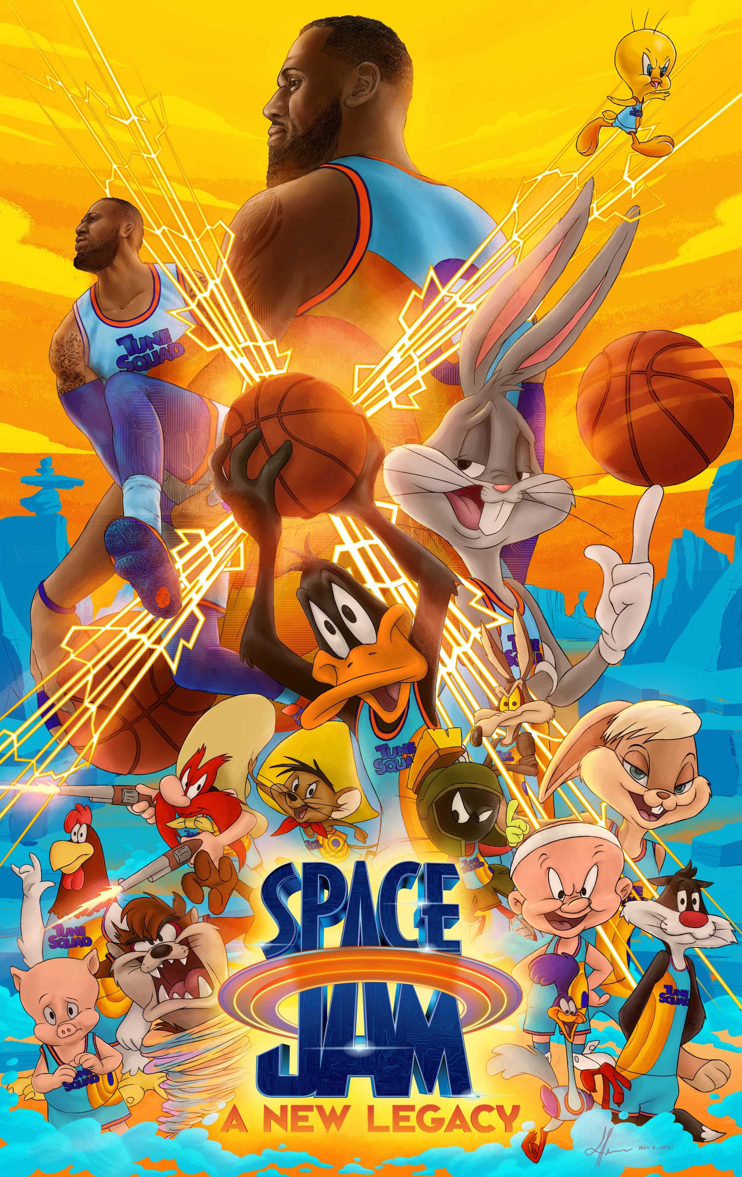 Download Space Jam Cartoon LeBron James Wallpaper