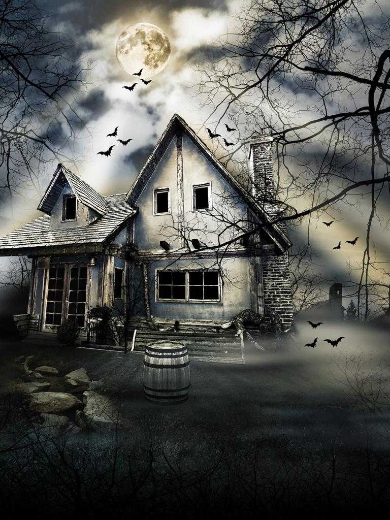 4K Haunted House Wallpaper 1