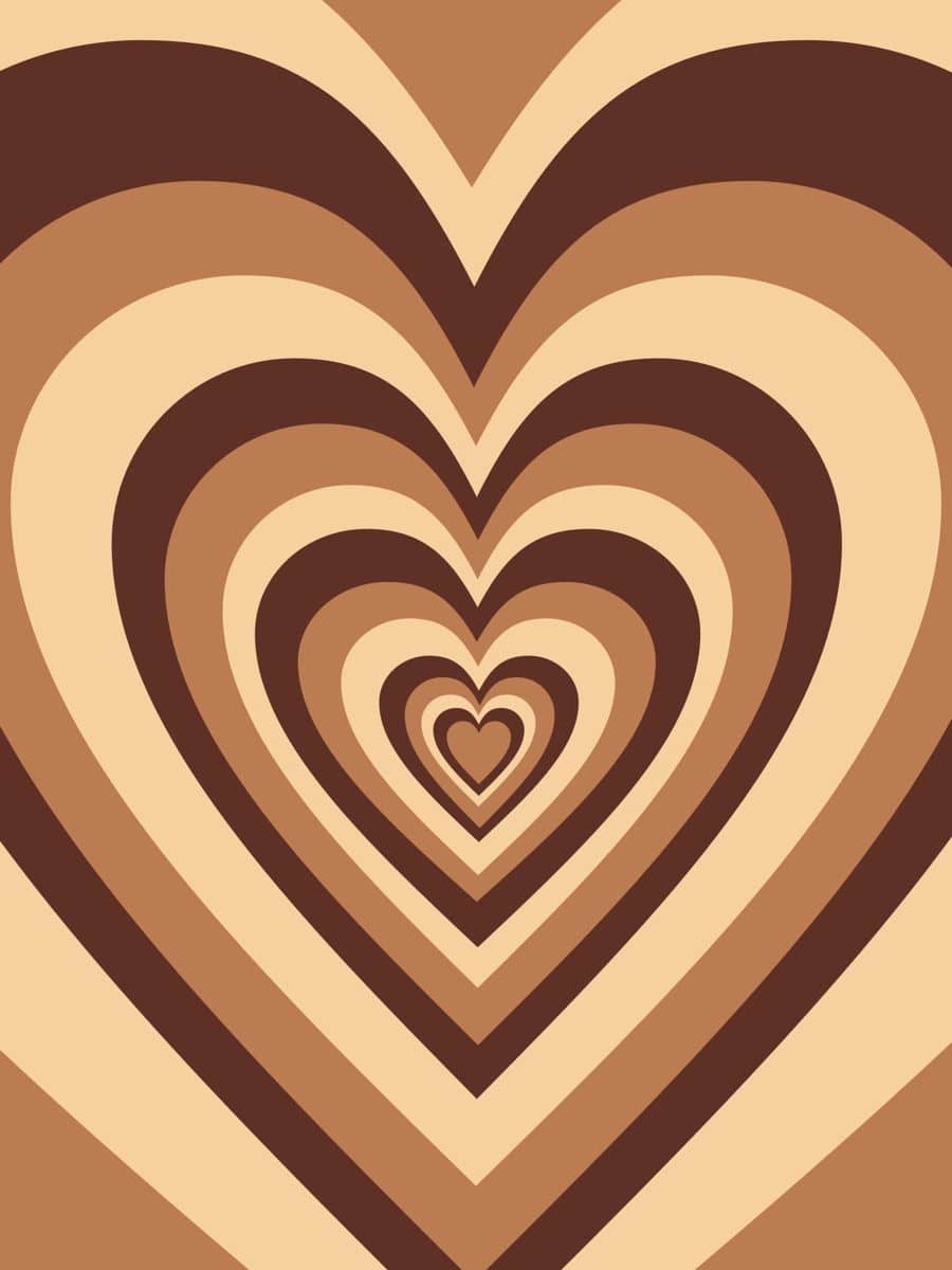 Brown Heart Wallpaper 1
