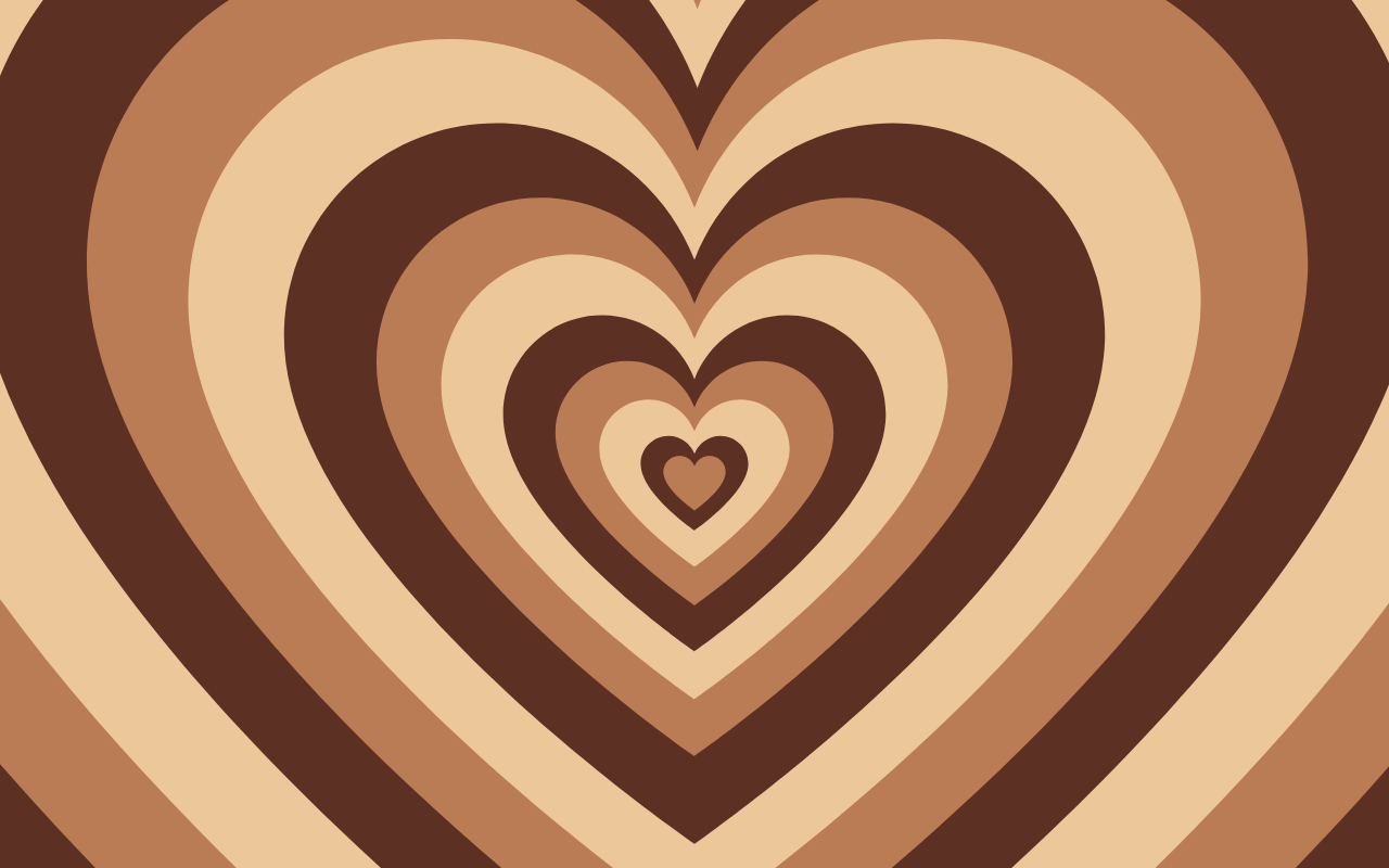 Desktop Brown Heart Wallpaper 1