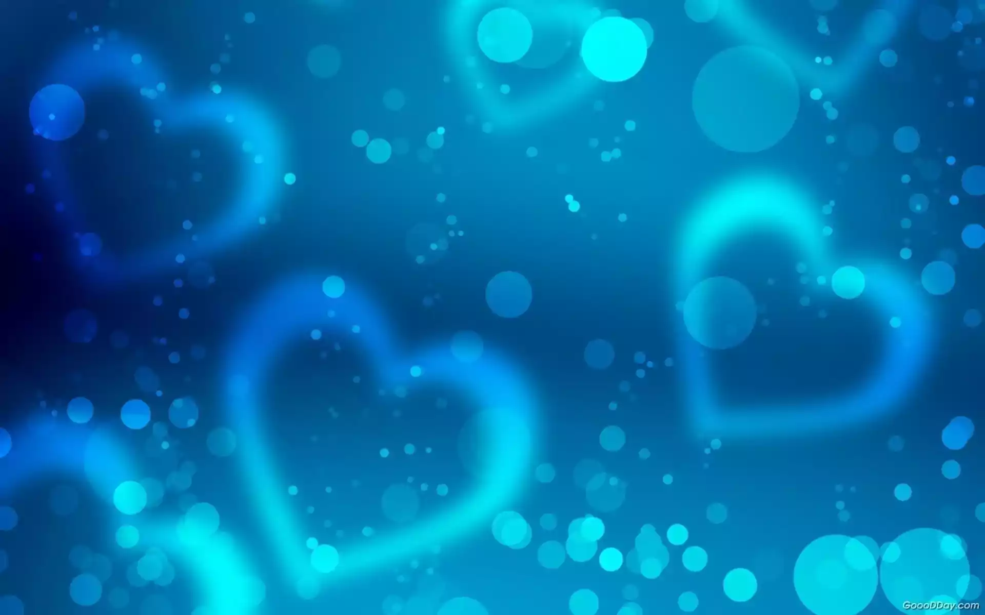 Desktop Blue Heart Wallpaper 1