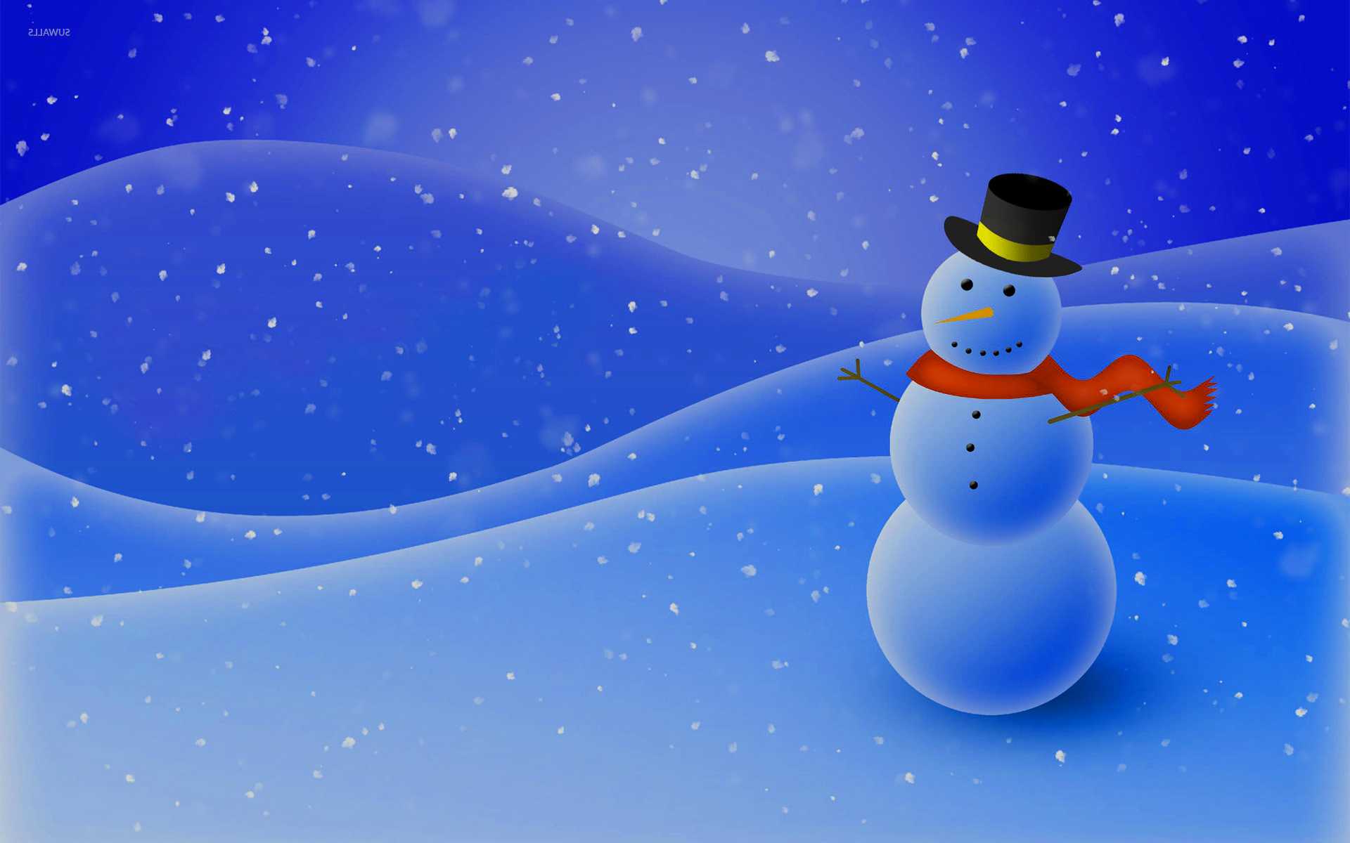 Desktop Snowman Wallpaper 1
