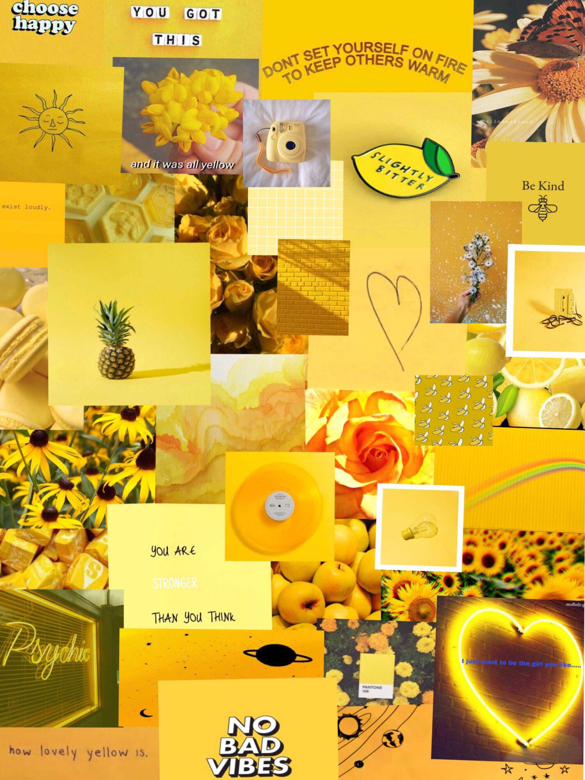 HD Yellow Aesthetic Wallpaper 1