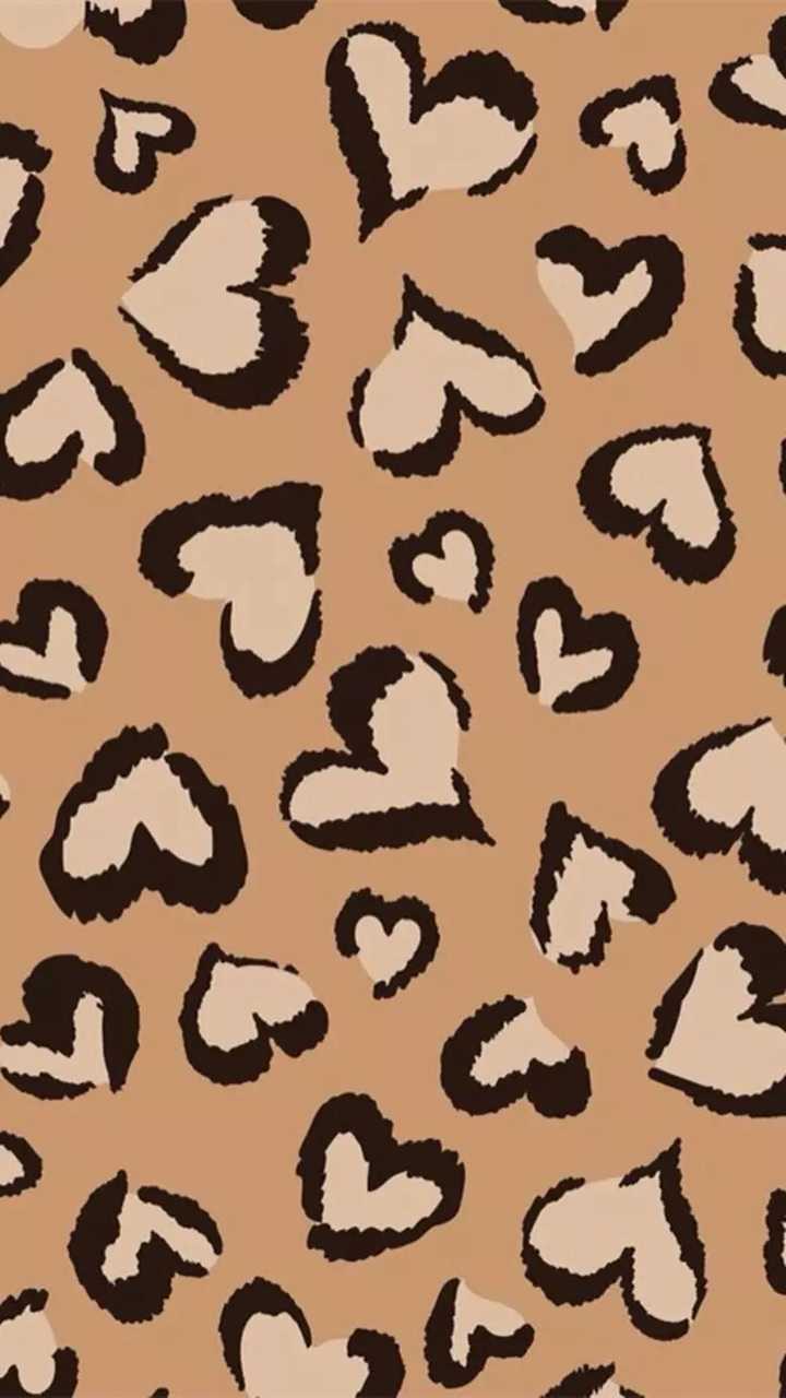 Brown Hearts Wallpaper 1