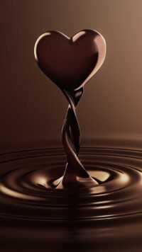 Brown Hearts Wallpaper 1