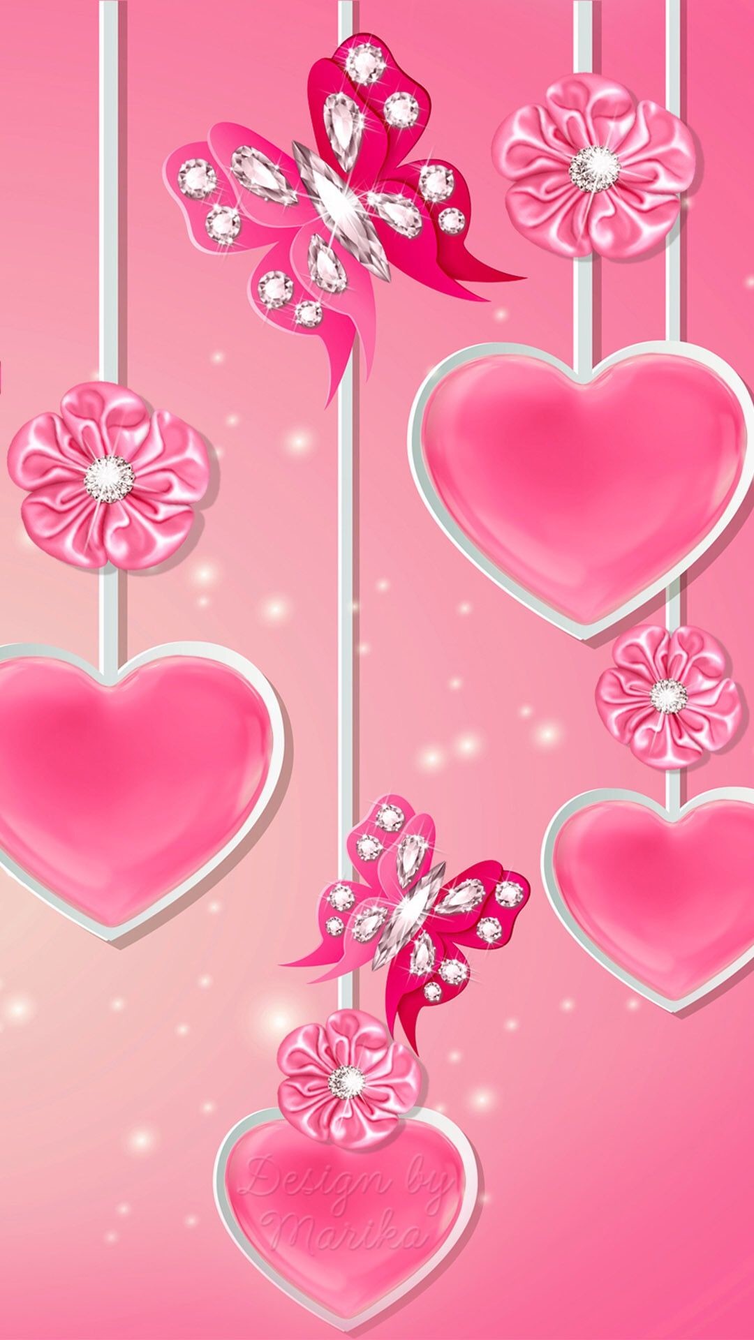Pink Heart Wallpaper 1