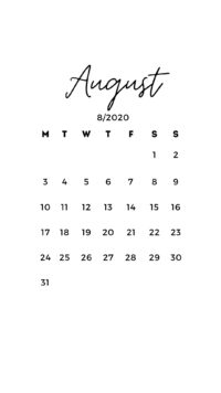August Calendar Wallpaper 6