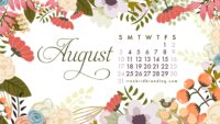 August Calendar Wallpaper 2