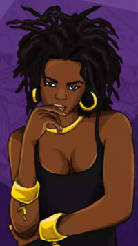 Black Girl Cartoon Wallpaper 9