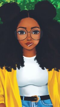 Black Girl Cartoon Wallpaper 8