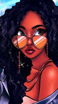 Black Girl Cartoon Wallpaper 4