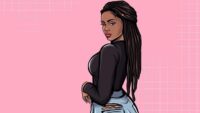 Black Girl Cartoon Wallpaper 3