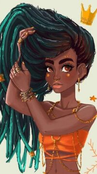 Black Girl Cartoon Wallpaper 2