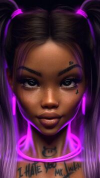 Black Girl Cartoon Wallpaper 1