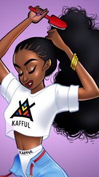 Black Girl Cartoon Wallpaper 6