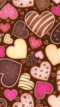 Brown Hearts Wallpaper 8