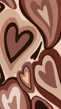 Brown Hearts Wallpaper 7