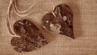 Brown Hearts Wallpaper 6