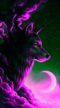 Epic Galaxy Wolf Wallpaper 2