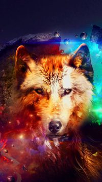 Epic Galaxy Wolf Wallpaper 1