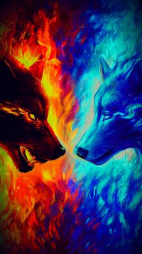 Epic Galaxy Wolf Wallpaper 5