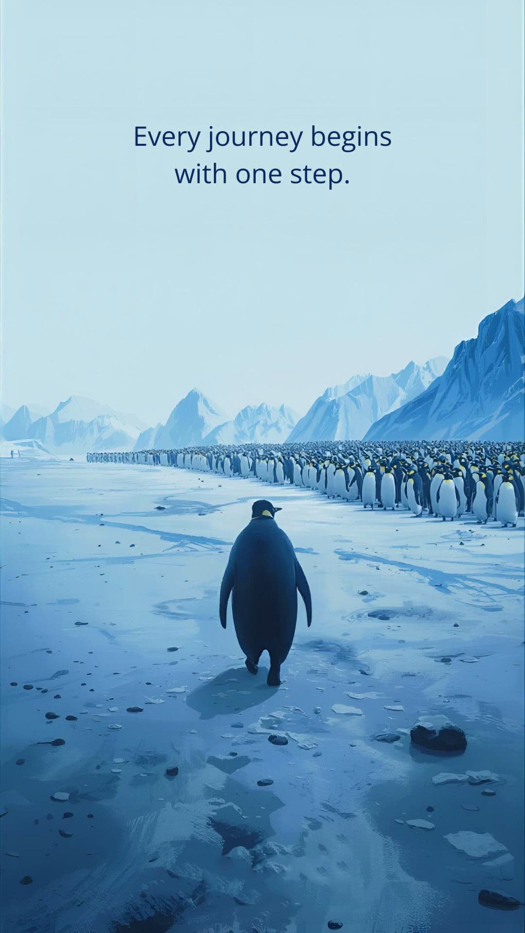 Viral Penguin Mountain Wallpaper 1