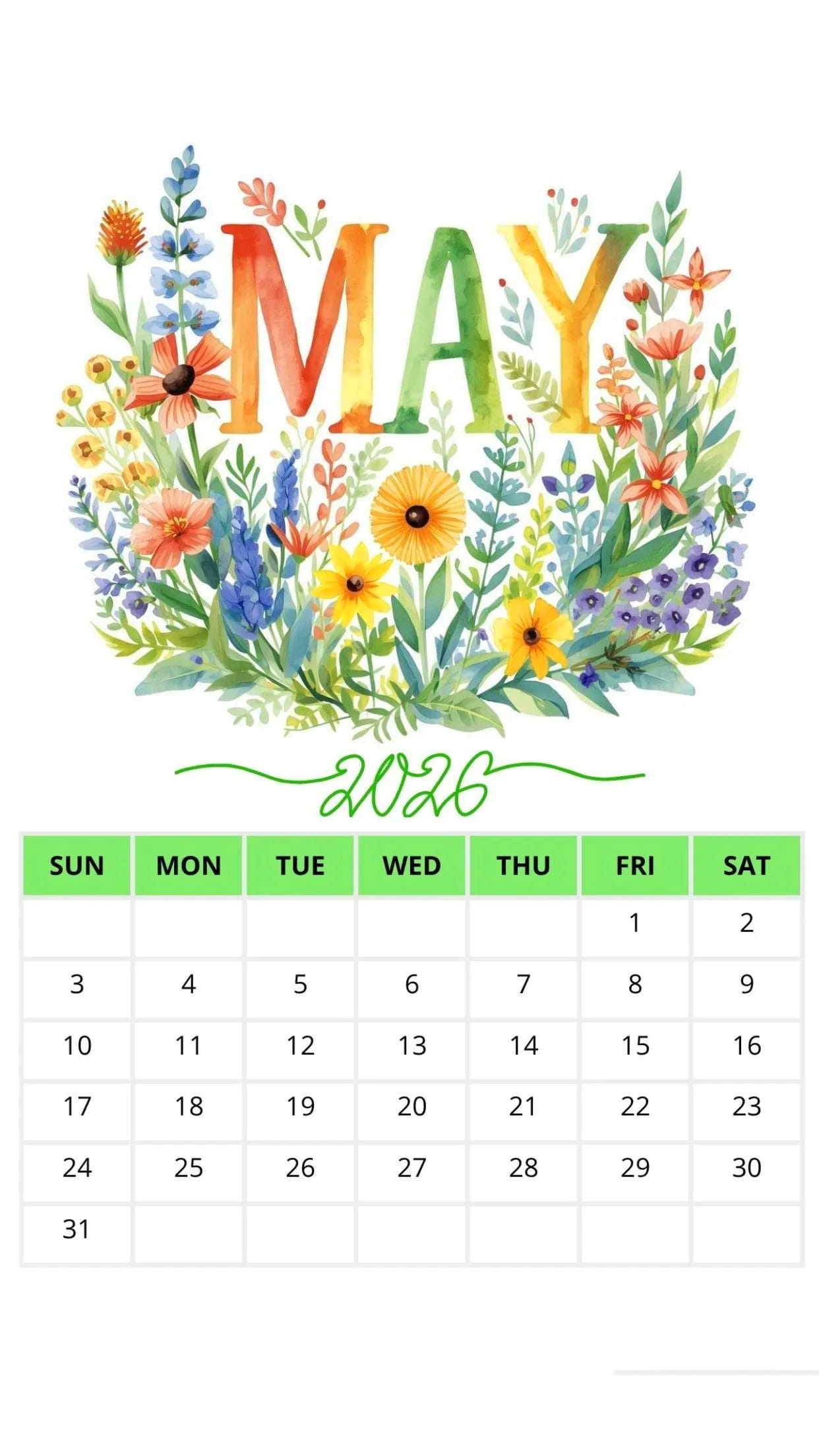 May 2026 Wallpaper 1